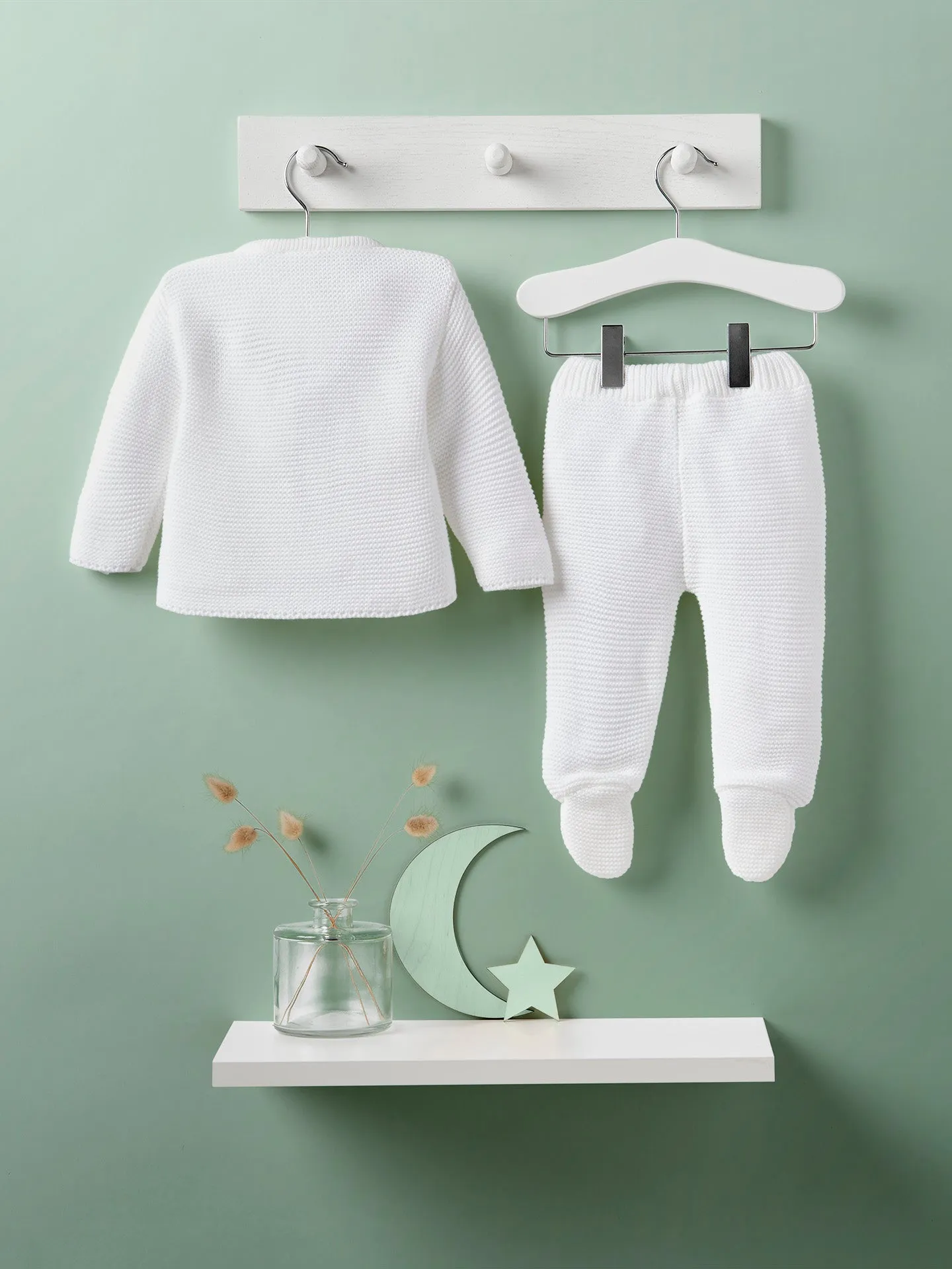 Dandelion Ivory Pom Pom Knitted Set