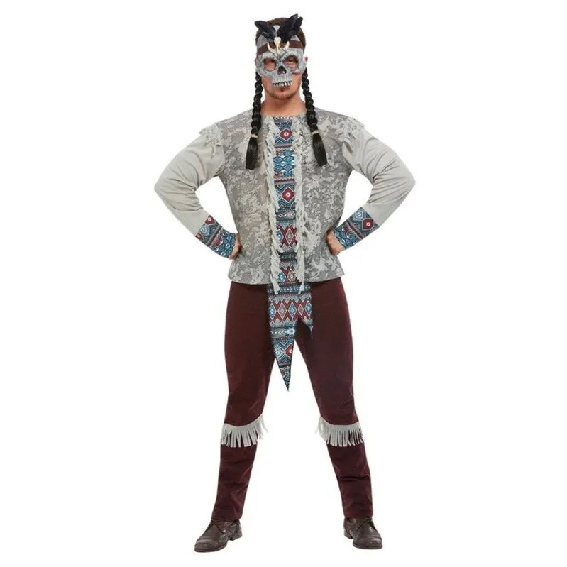 Dark Spirit Warrior Costume, Grey, Male