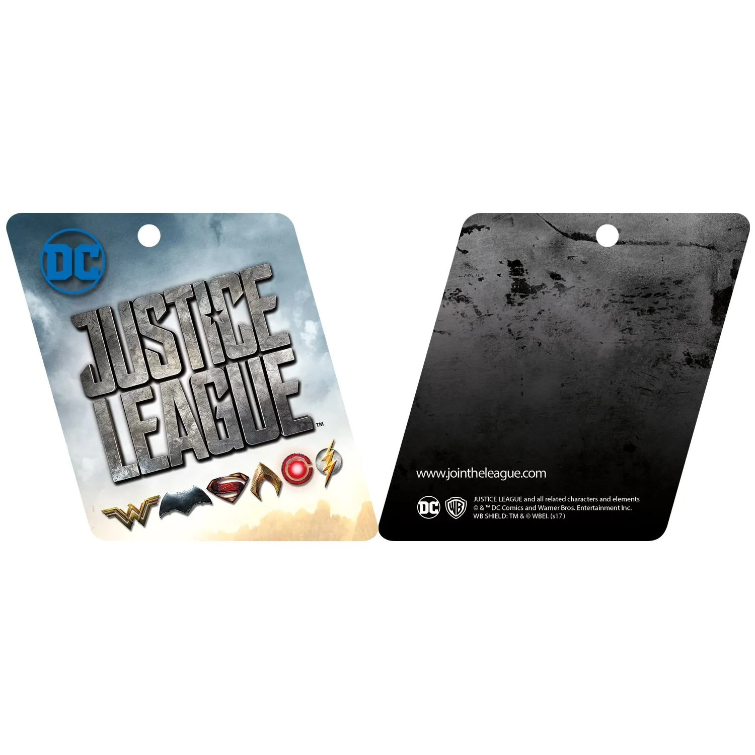 DC Justice League Logo Metallic Official Men's T-shirt (Black)