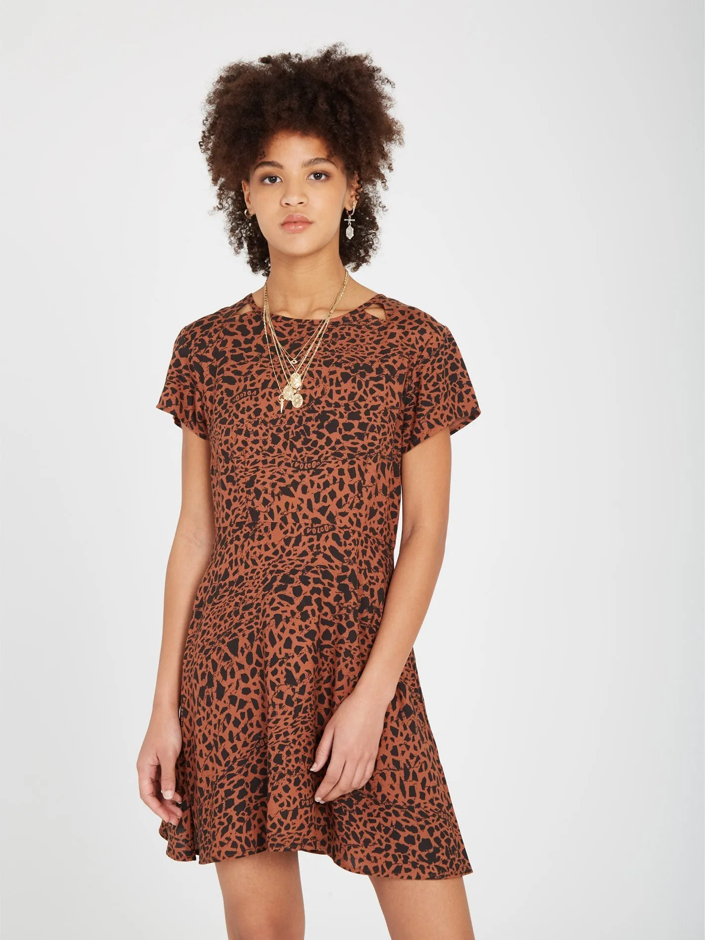 Dino Tea Kleid - DARK CLAY