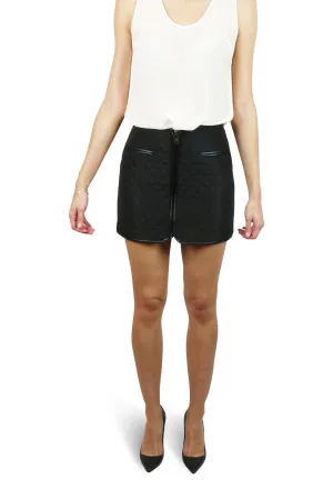 Dragon Quilt mini skirt in black