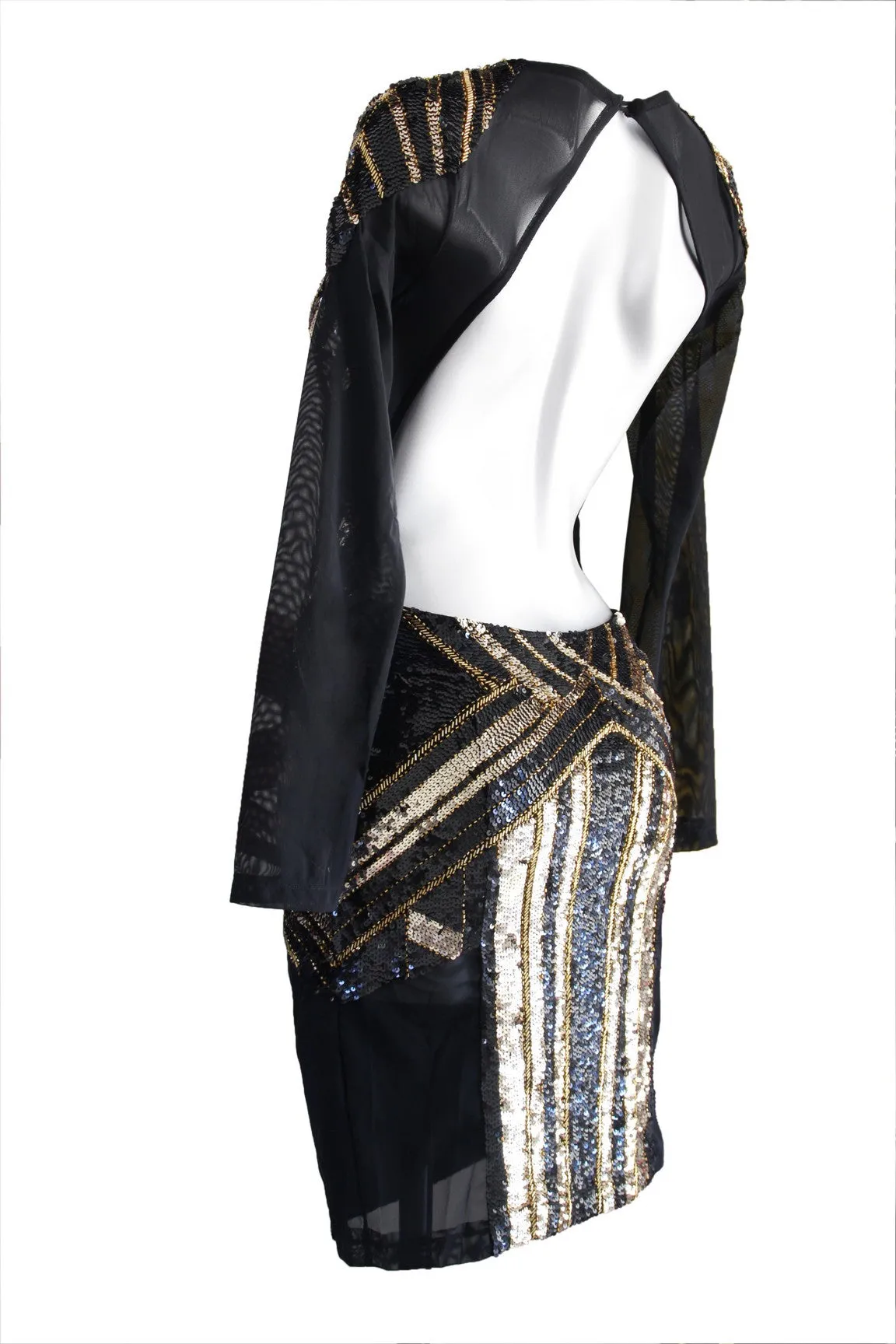 Dress Athena Net Long Sleeves