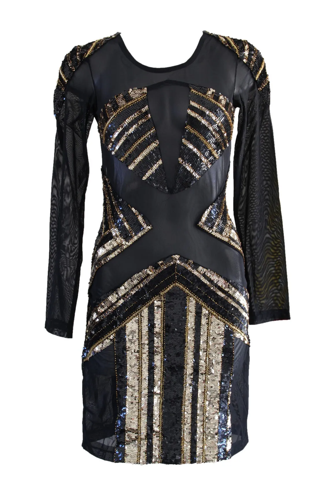 Dress Athena Net Long Sleeves