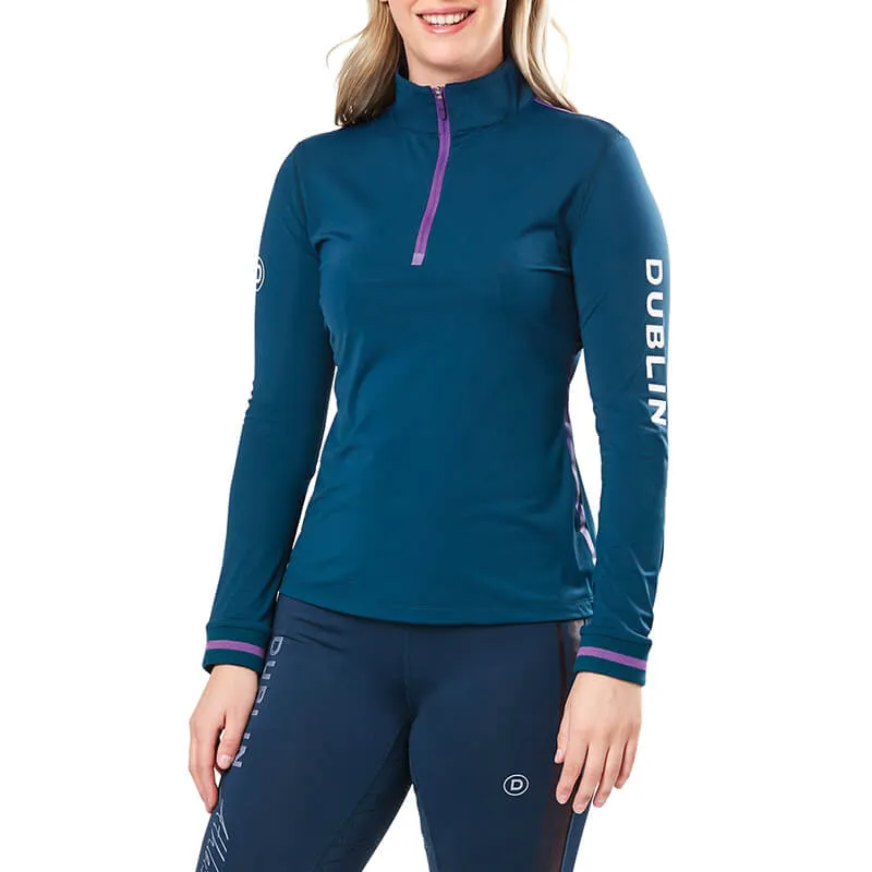 Dublin Shirley 1/4 Zip Airflow Long-Sleeve Top Moonlight