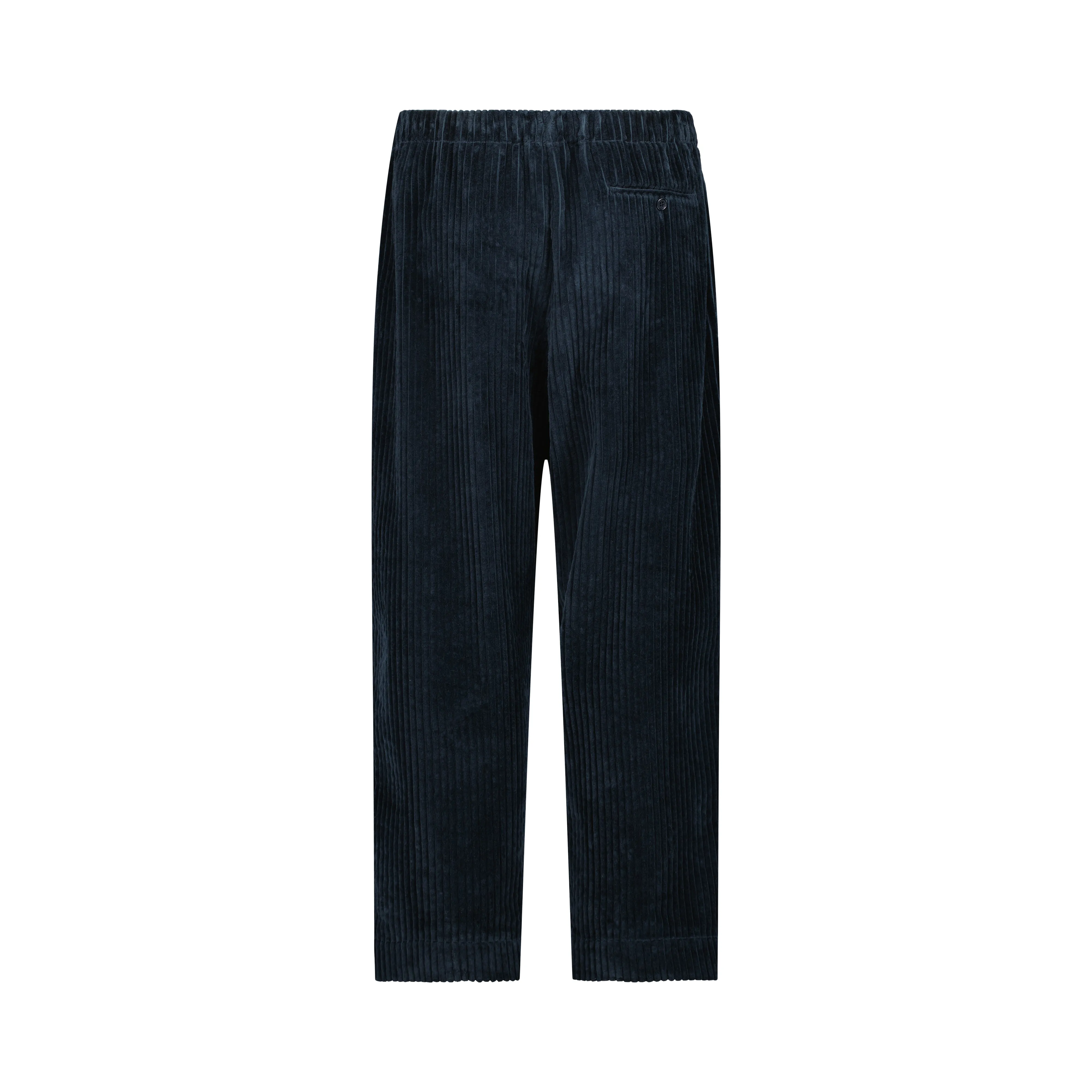 Ed Unlined Exaggerated Cotton Corduroy Drawstring Trousers Midnight Blue