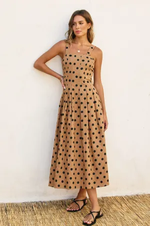 Emily Polka Dot Seam Detail Maxi Dress