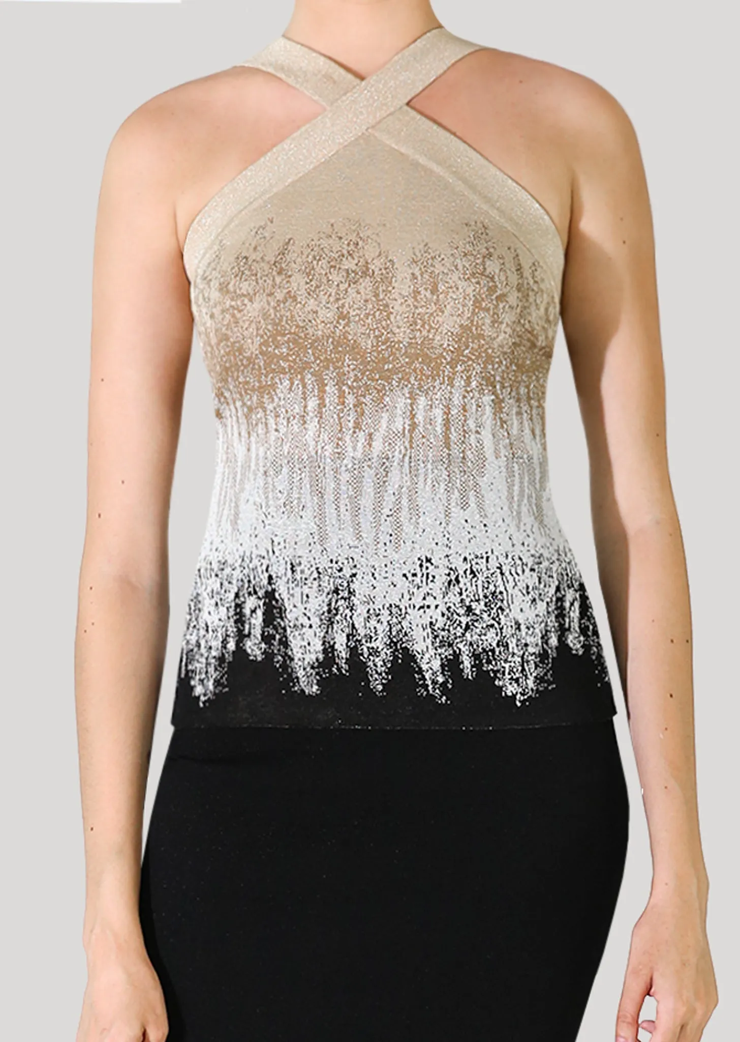 Emmy – Metallic Ombré Halter Top