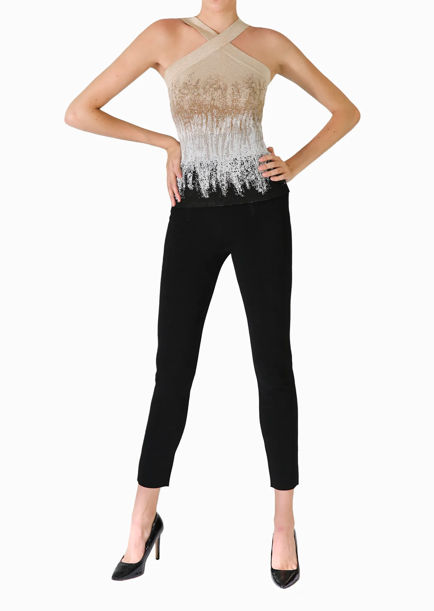 Emmy – Metallic Ombré Halter Top