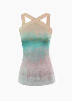 Emmy – Metallic Ombré Halter Top