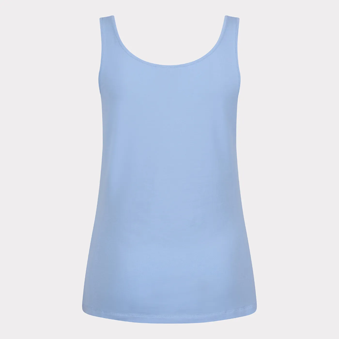 Esqualo Essential Cotton Tank | Sky Blue / Off-White