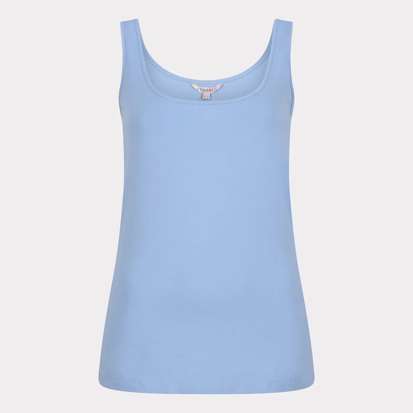 Esqualo Essential Cotton Tank | Sky Blue / Off-White