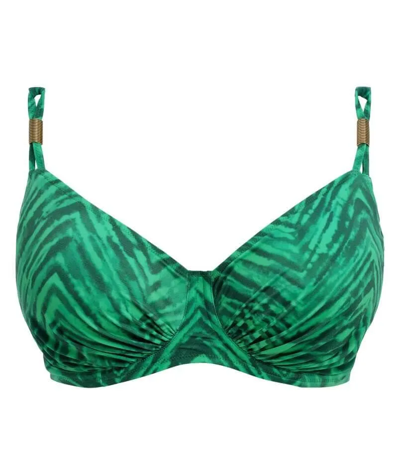 Fantasie Swim Punta Mita Underwire Gathered Full Cup Bikini Top - Emerald