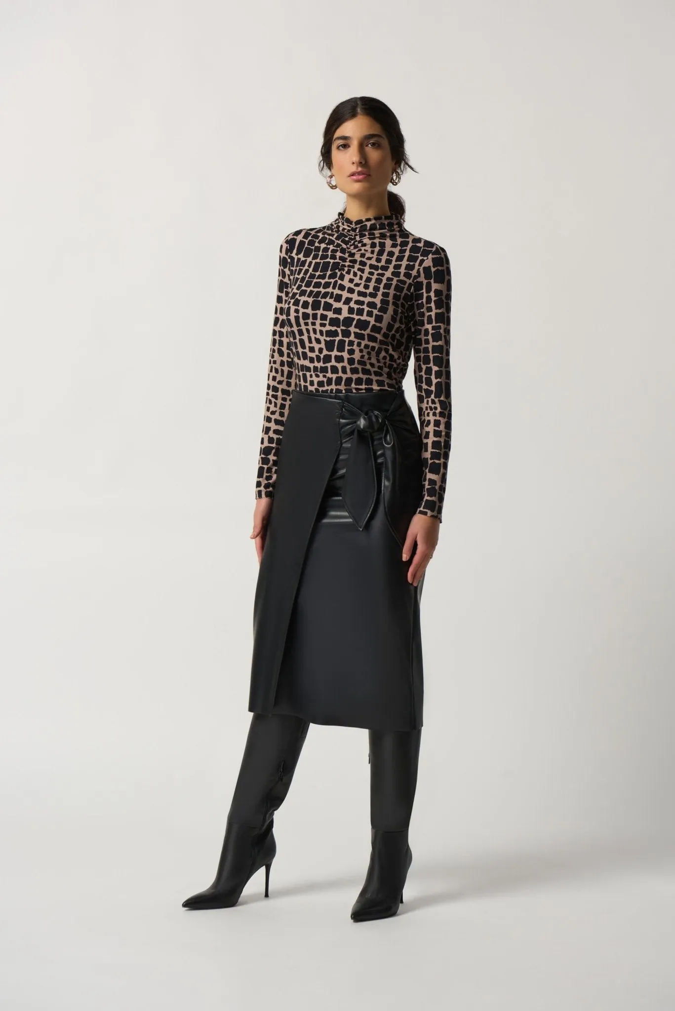 Faux Leather Skirt Style 233297 | Black