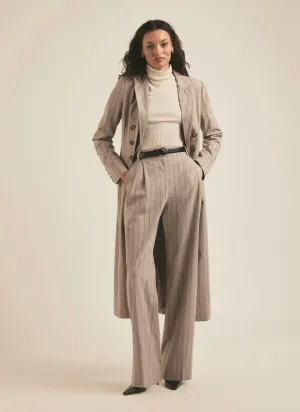 Favorite Daughter Dream Favorite Pant Natural Pinstripe