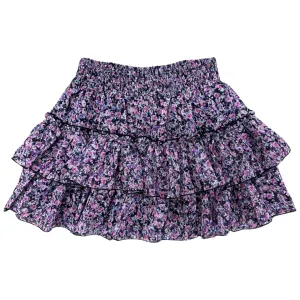 FBZ Purple Floral Chiffon Skirt