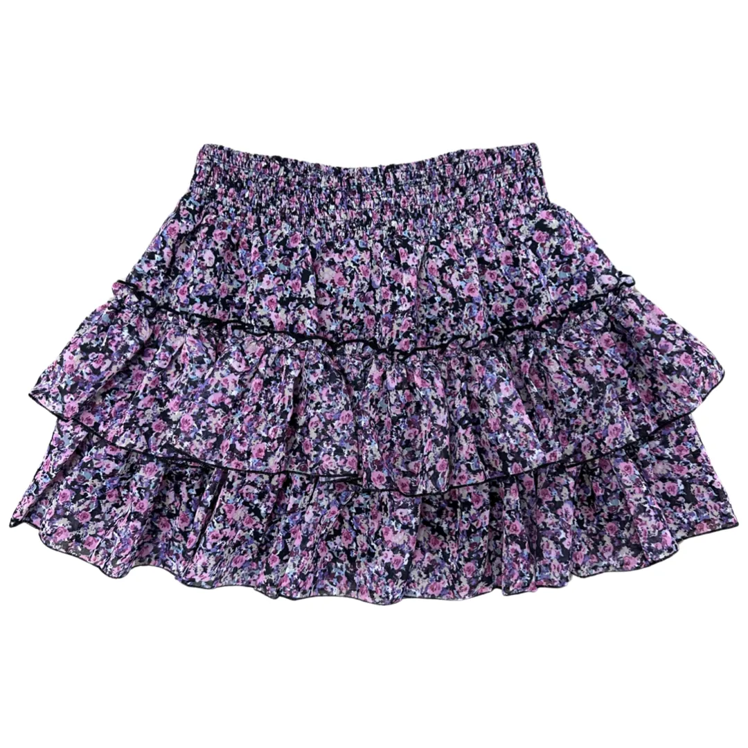 FBZ Purple Floral Chiffon Skirt