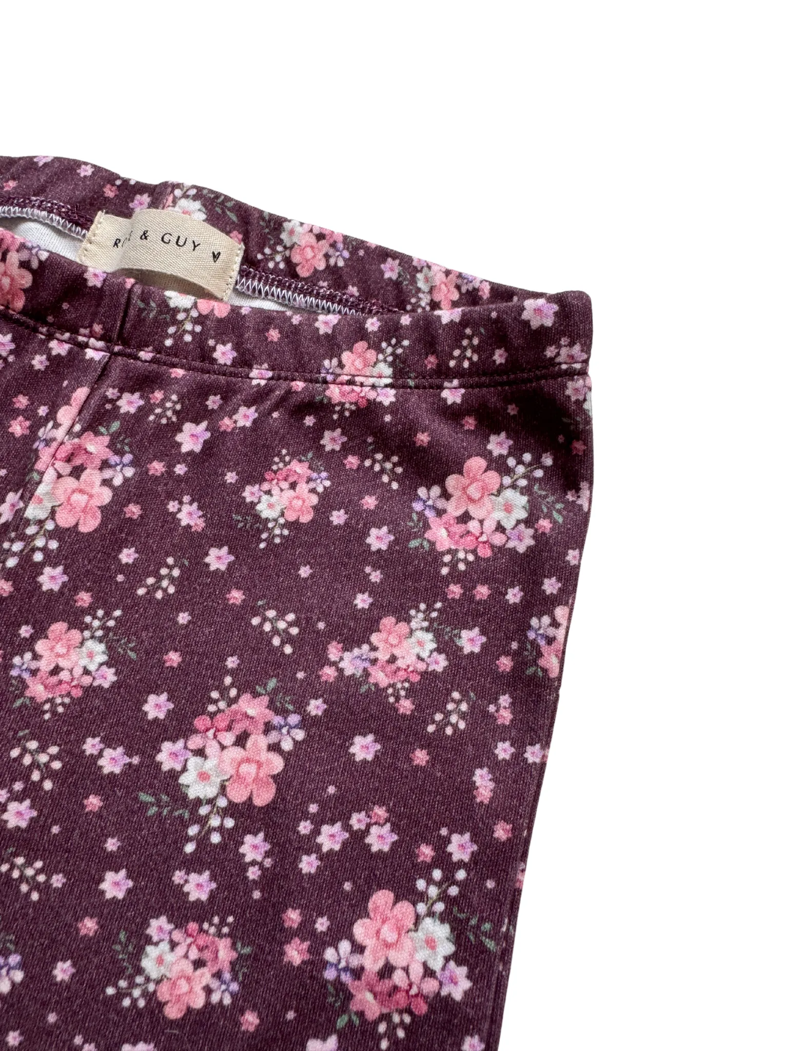 Flares in Mulberry Floral Print