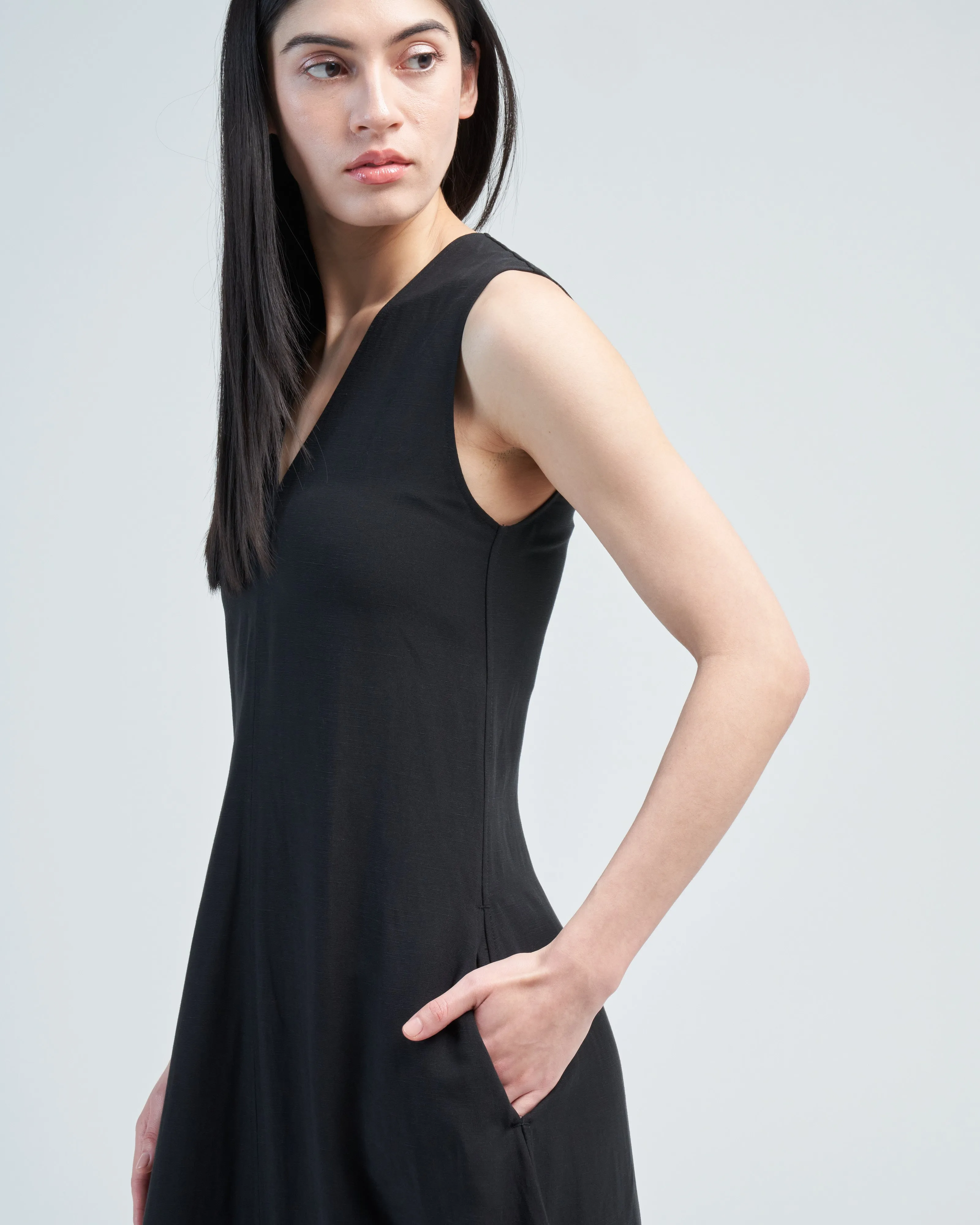 fluid v-neck dress