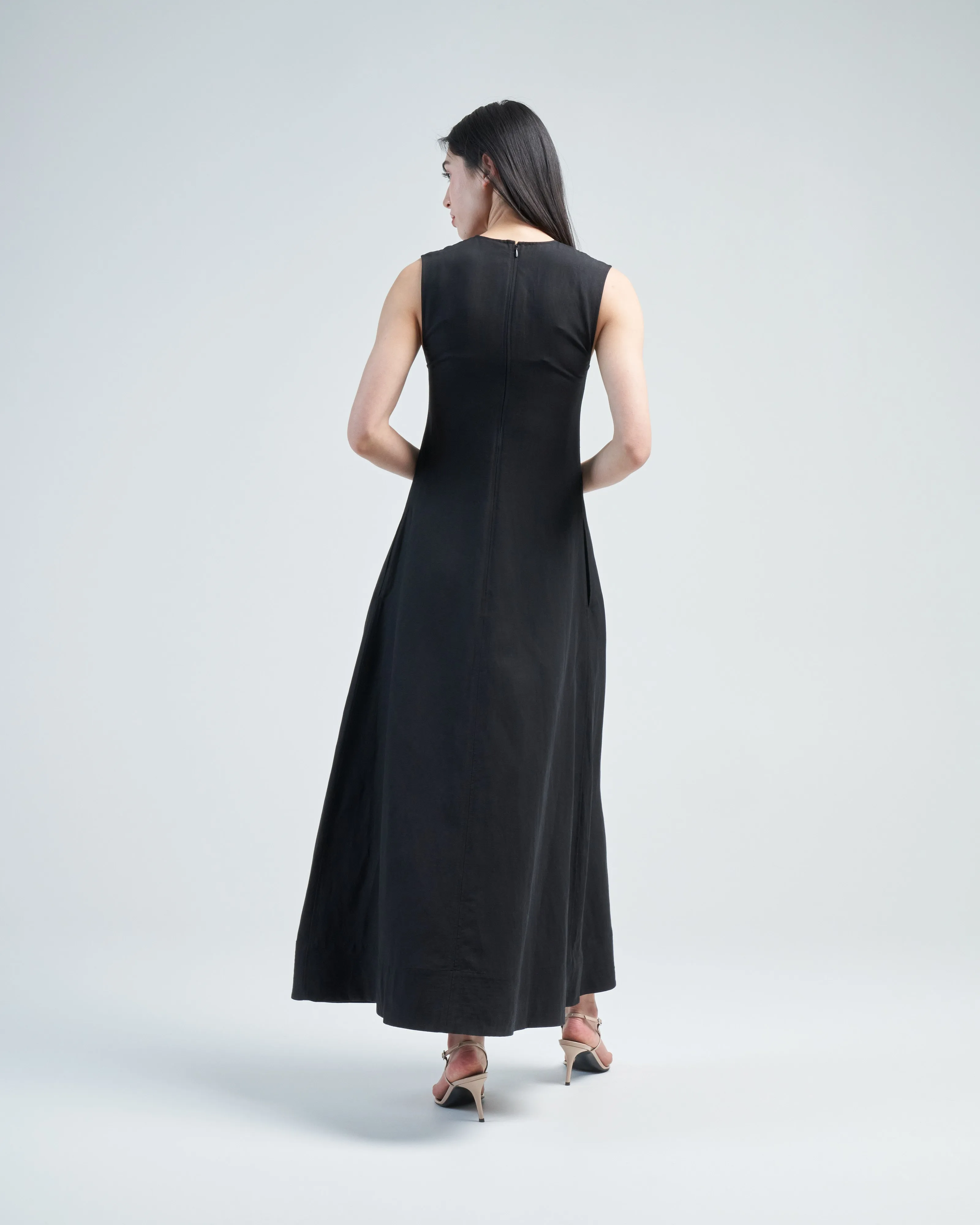 fluid v-neck dress