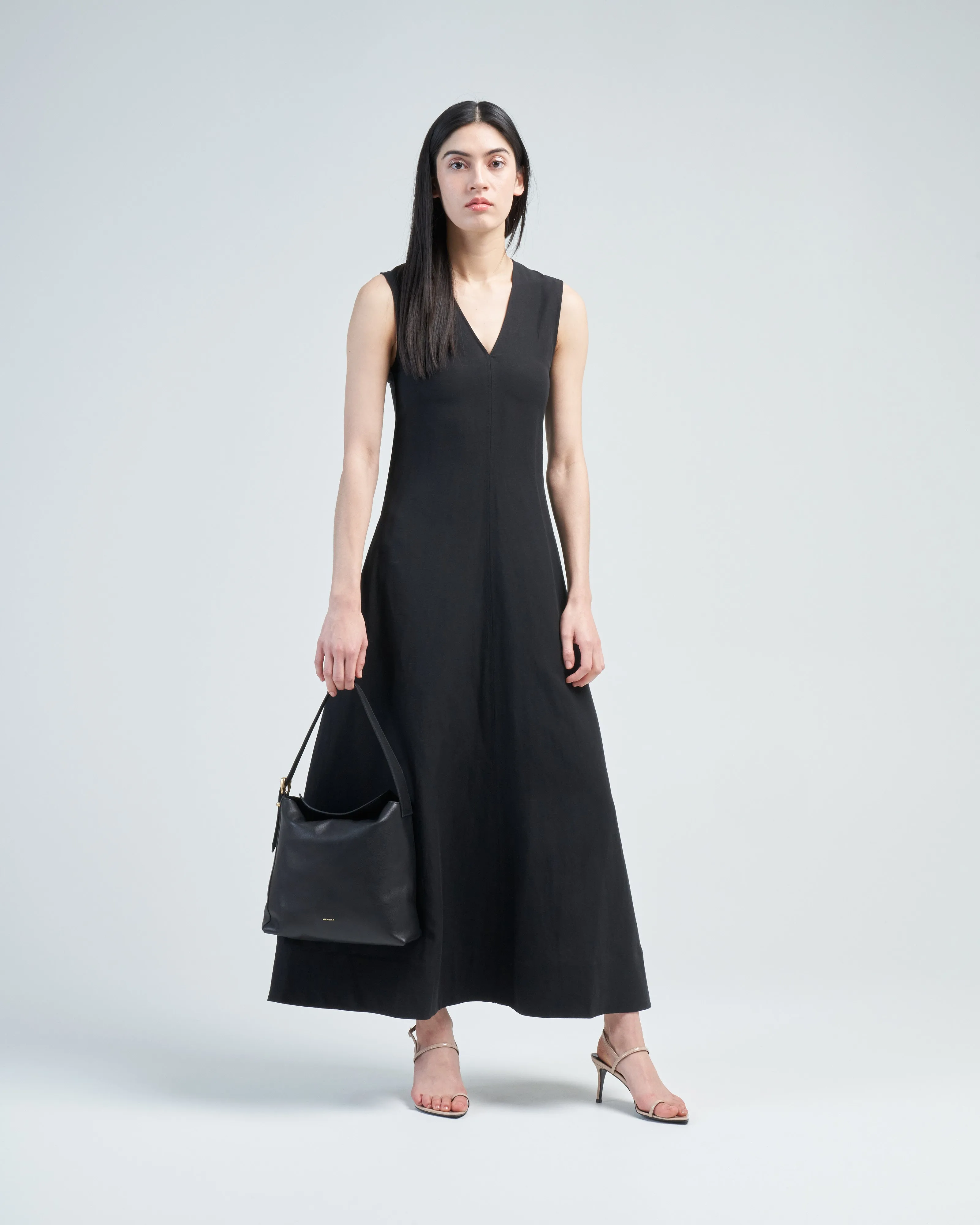 fluid v-neck dress