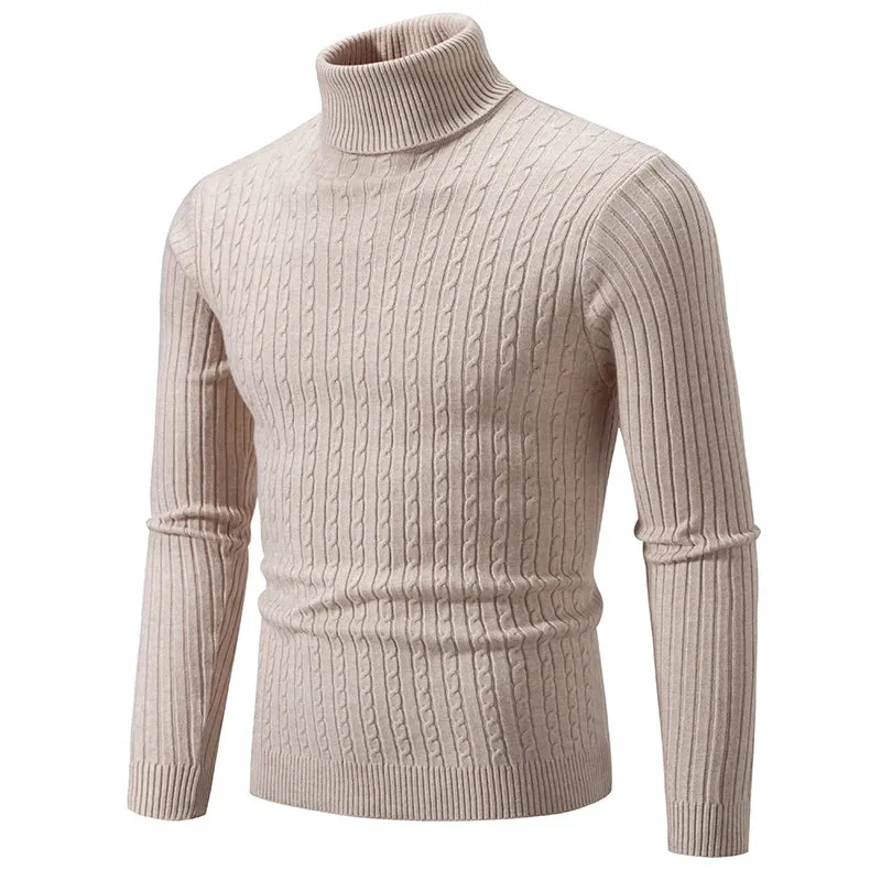 FrostGuard Men's High Neck Woolen Sweater