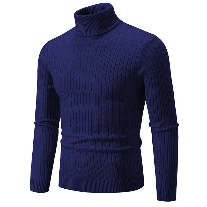 FrostGuard Men's High Neck Woolen Sweater