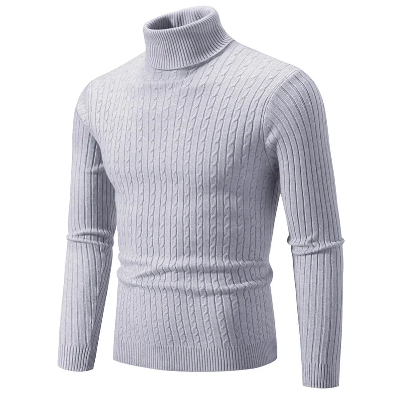 FrostGuard Men's High Neck Woolen Sweater