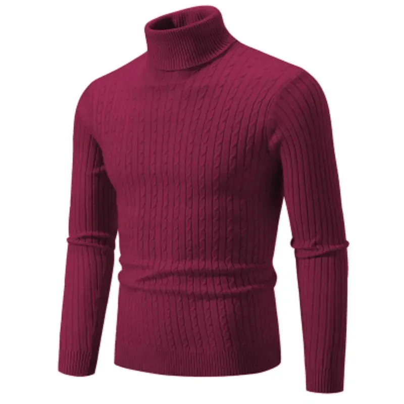 FrostGuard Men's High Neck Woolen Sweater