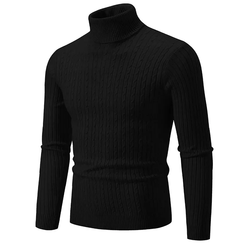 FrostGuard Men's High Neck Woolen Sweater