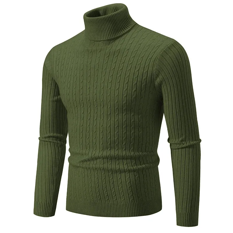 FrostGuard Men's High Neck Woolen Sweater
