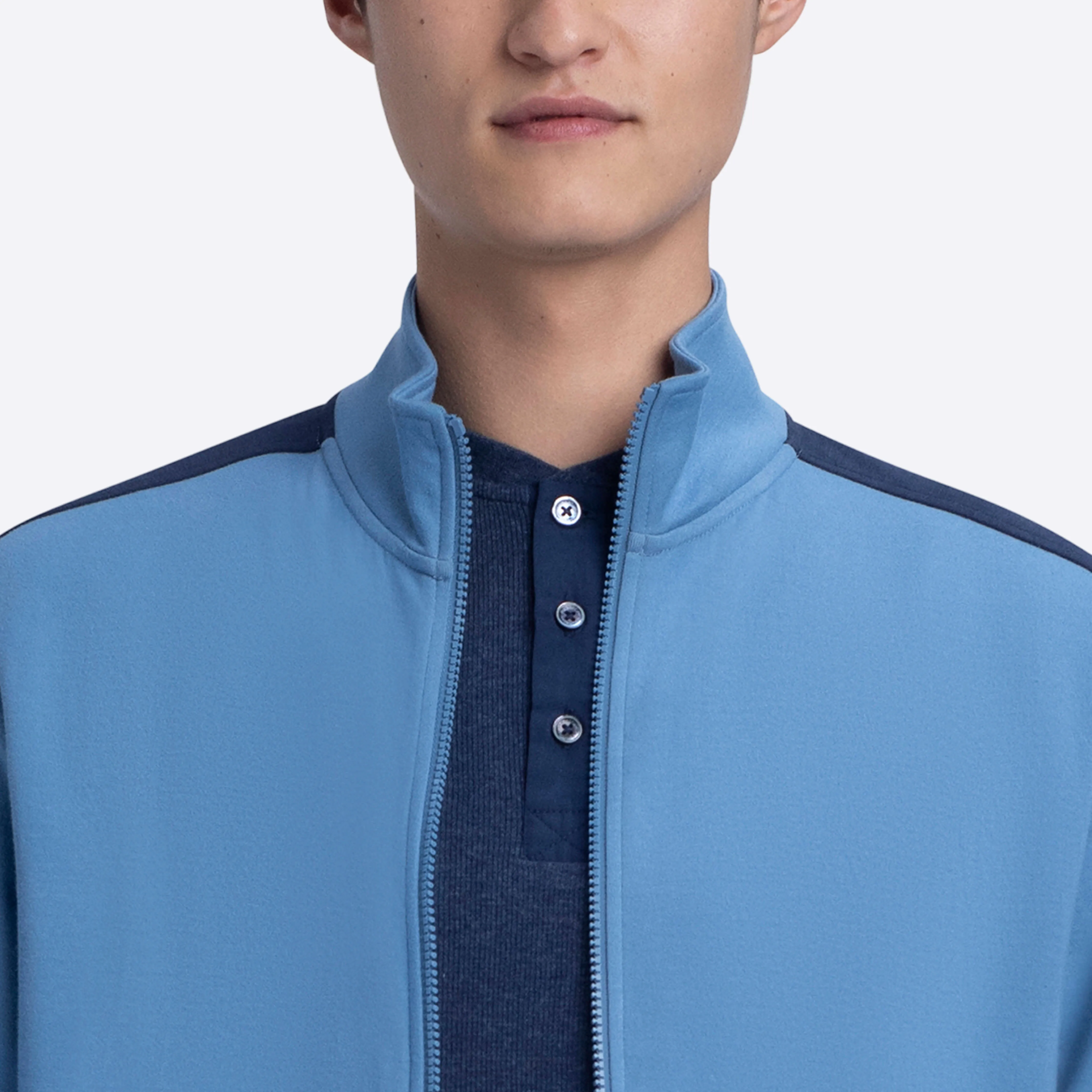 Full Zip Mock Neck Sweatshirt