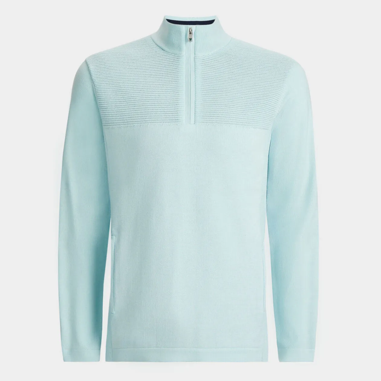 G/FORE MENS WIND BREAKER MERINO WOOL QUARTER ZIP PULLOVER - DAYBREAK