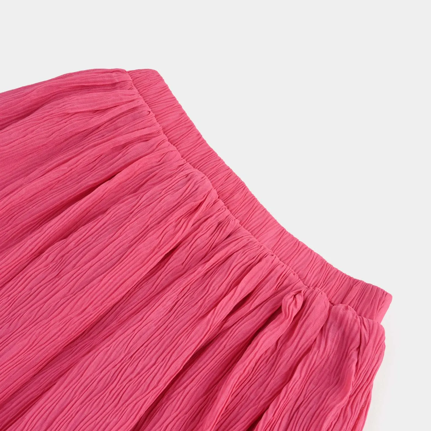 Girls Chiffon Short Skirt Voile-Hot Pink