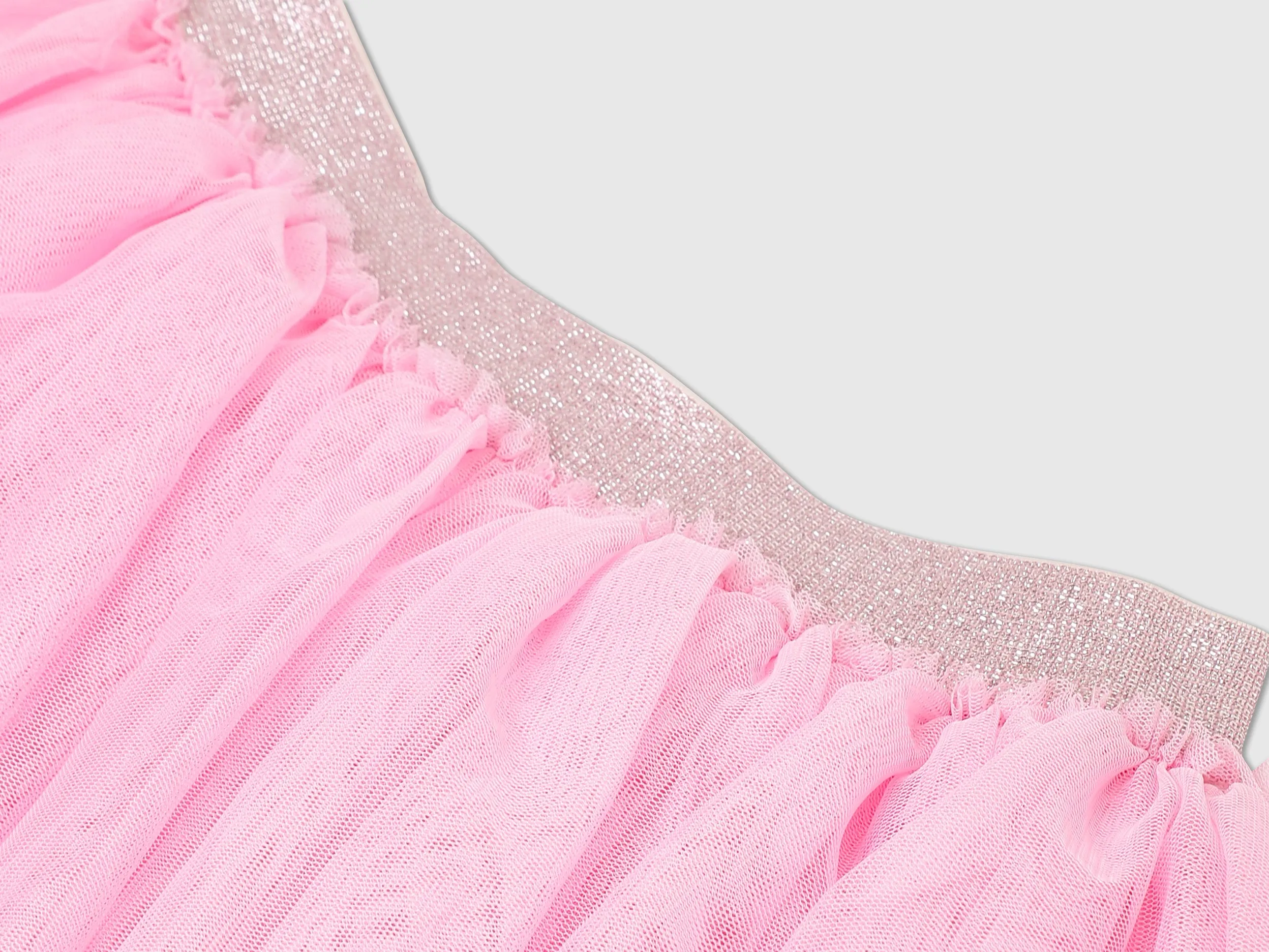 Girls Pink Mini Tulle Skirt