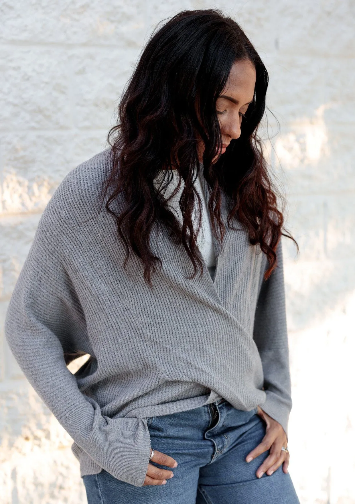 Glow Up Cross Front Sweater