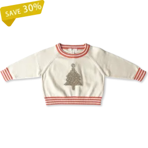 GROWN TINSEL CHRISTMAS JUMPER - MILK