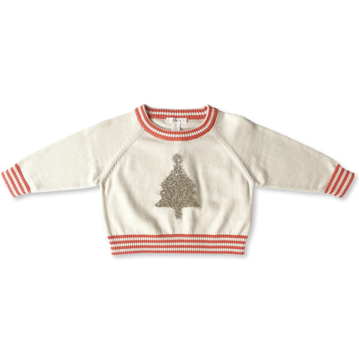 GROWN TINSEL CHRISTMAS JUMPER - MILK