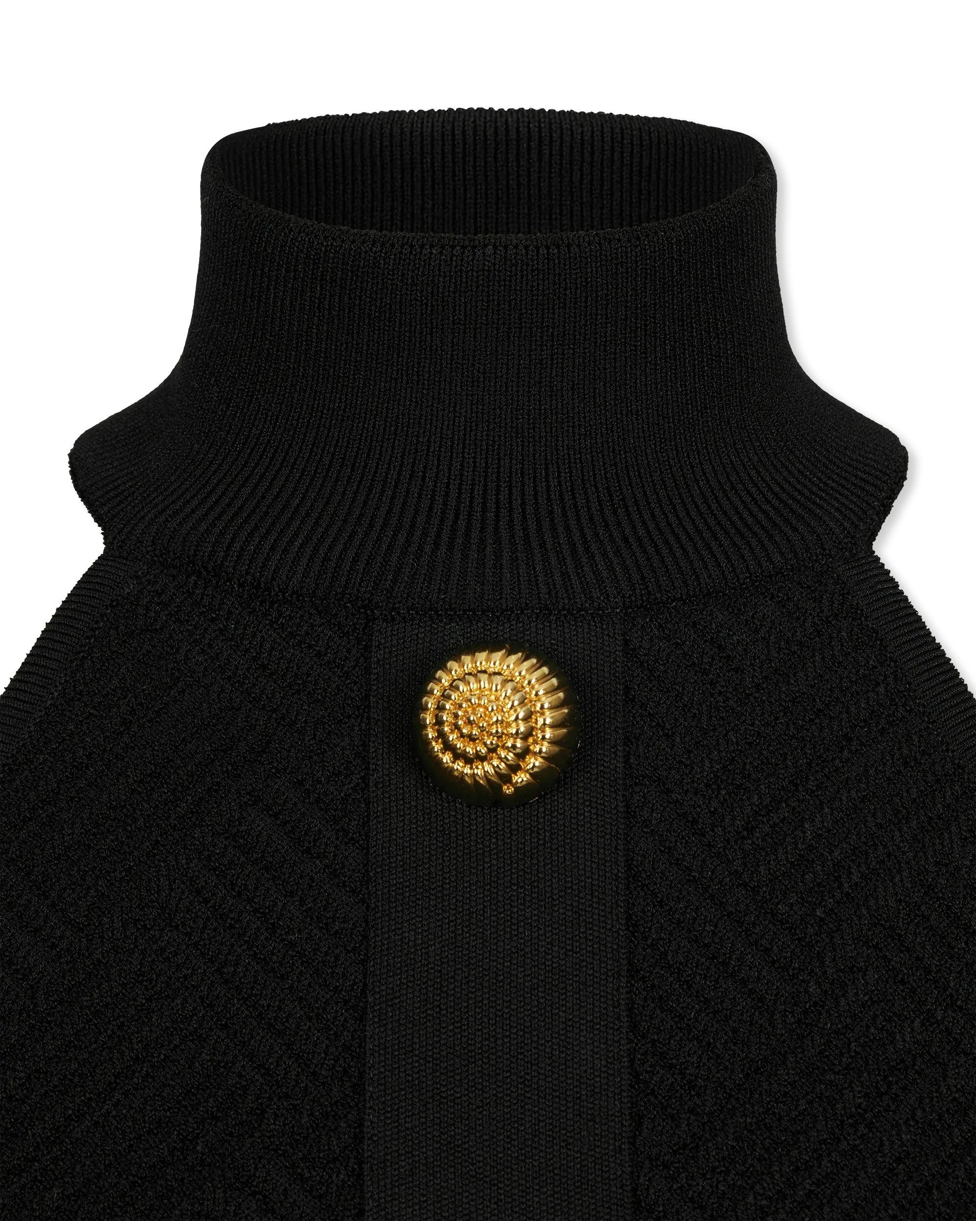 Halterneck Button Knit Mini Dress