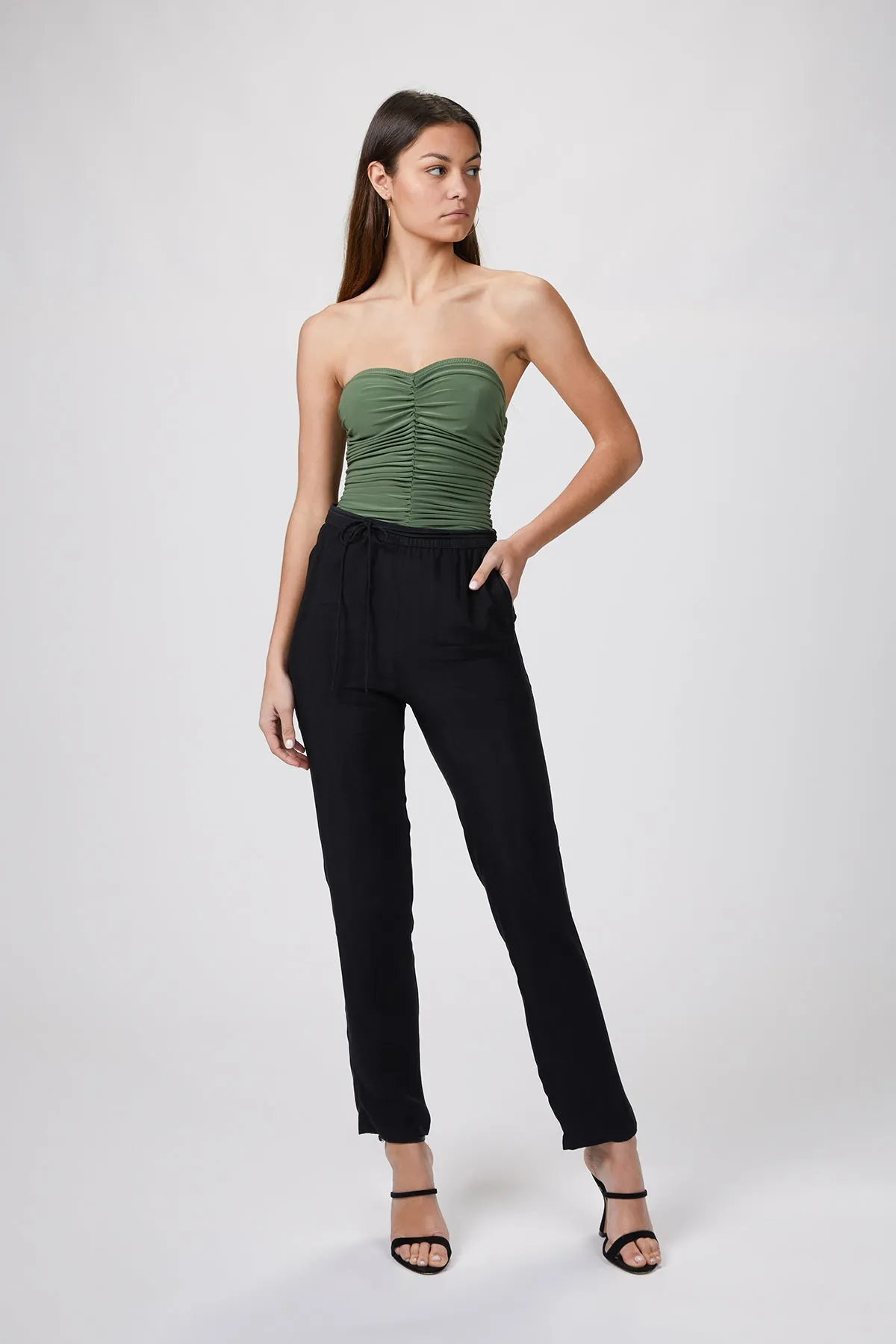 HARJO HIGH-RISE CUPRO-TWILL PANTS