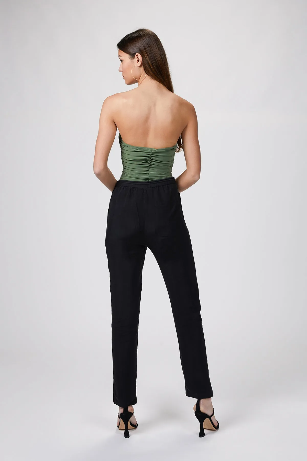 HARJO HIGH-RISE CUPRO-TWILL PANTS