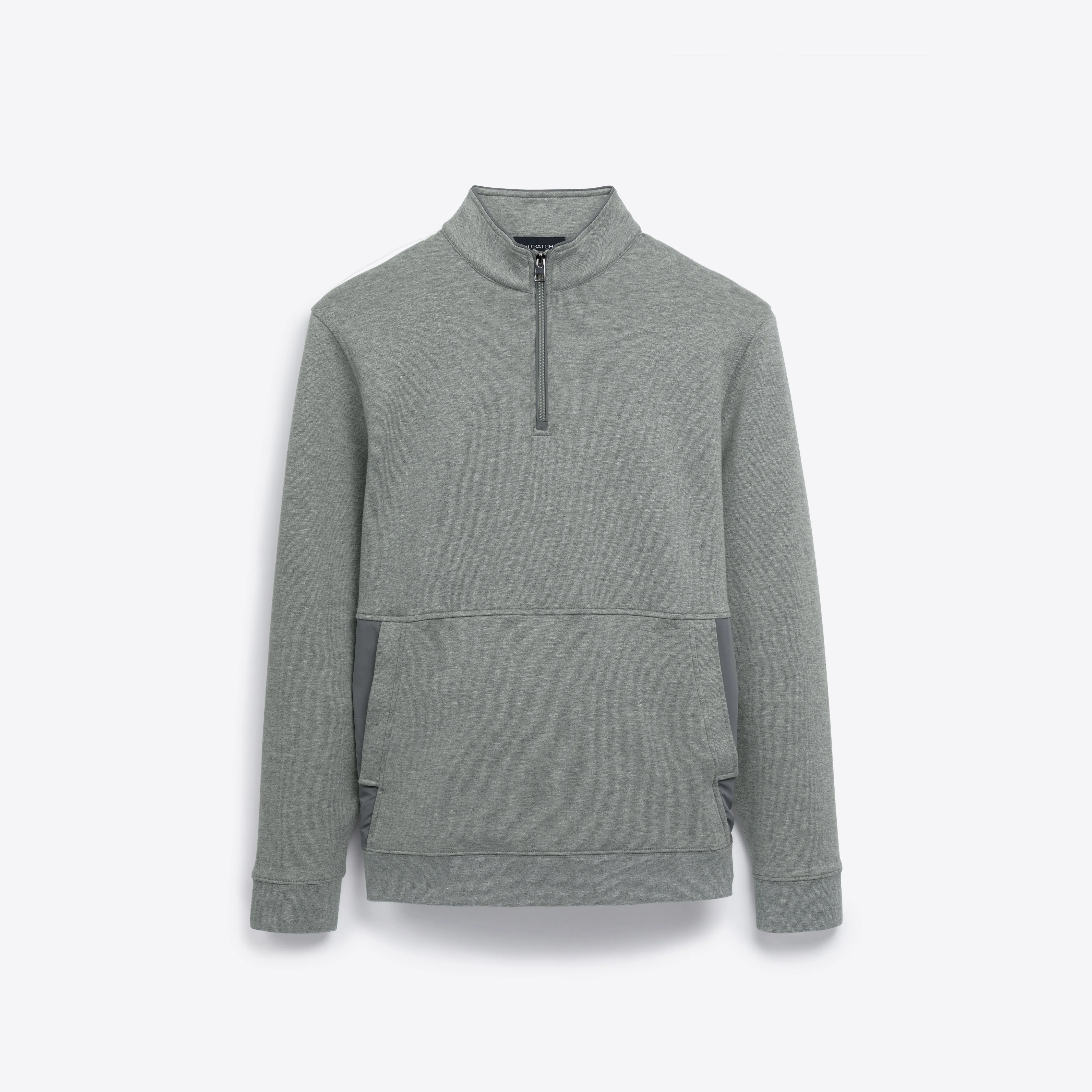 Heather Quarter Zip Mock Neck Pullover