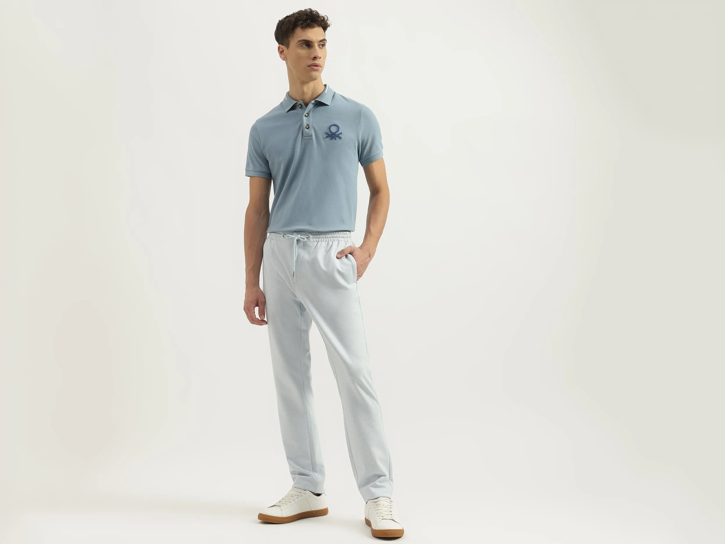 Herringbone Relaxed Fit Trousers