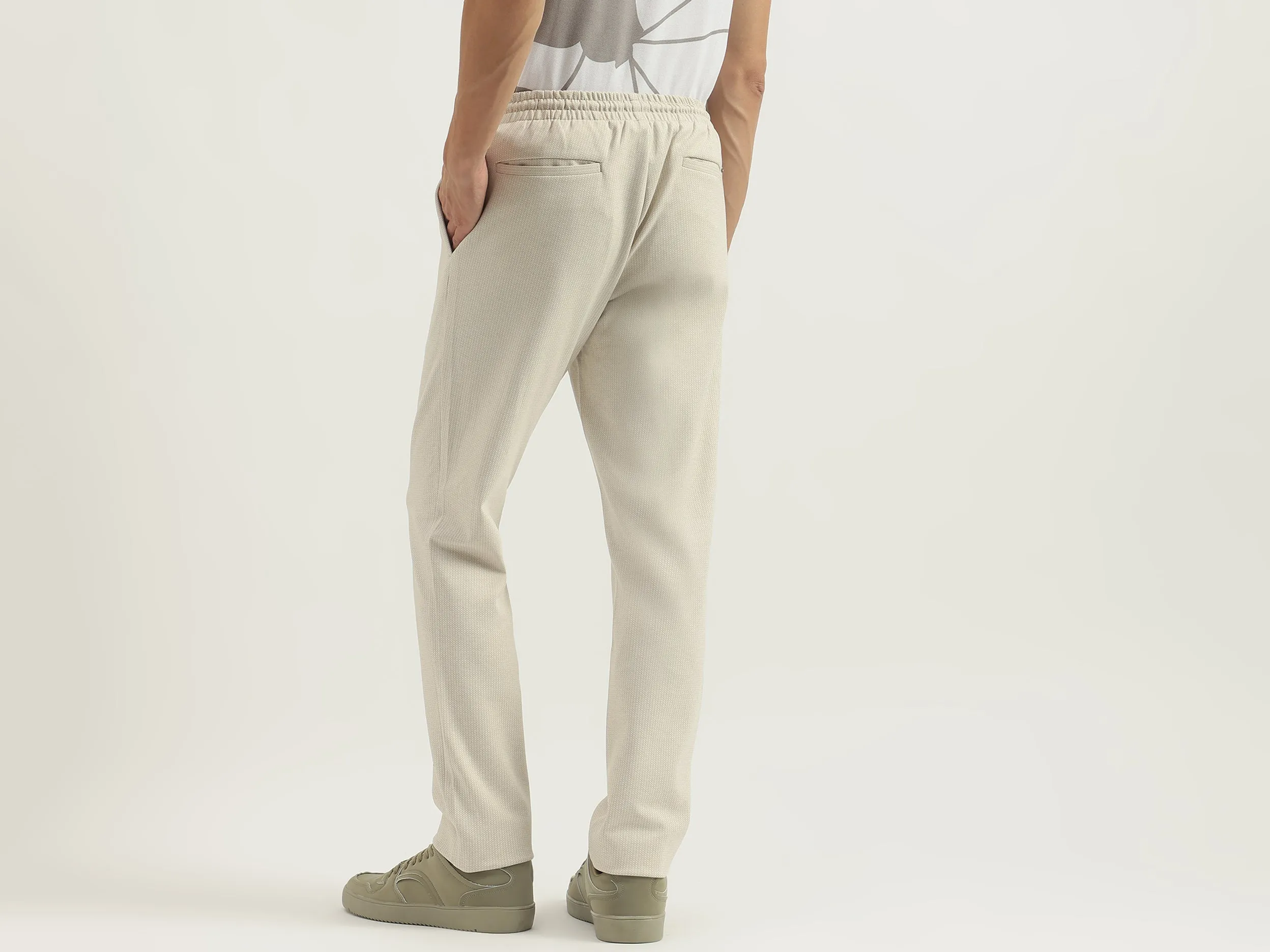 Herringbone Relaxed Fit Trousers