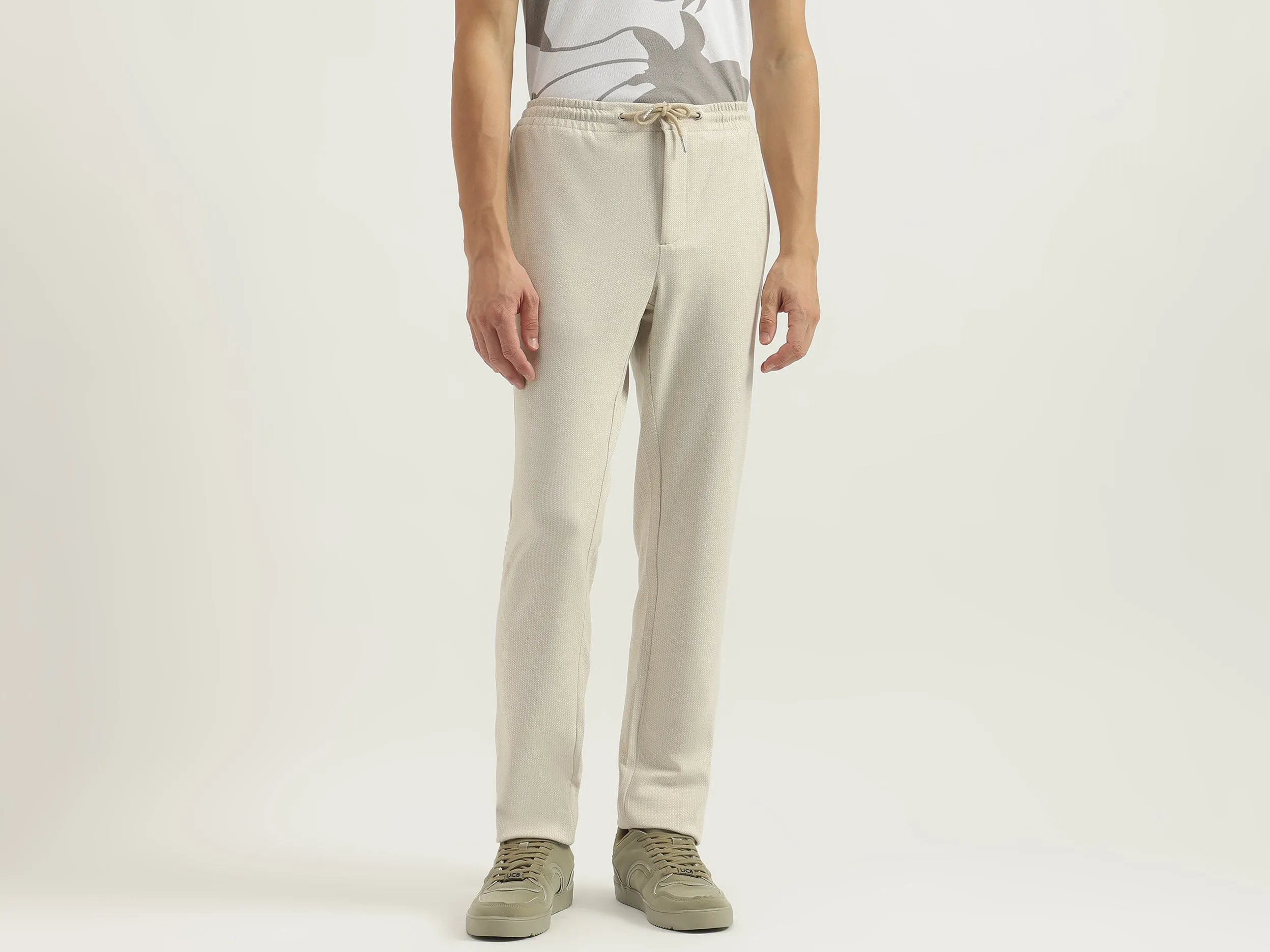 Herringbone Relaxed Fit Trousers