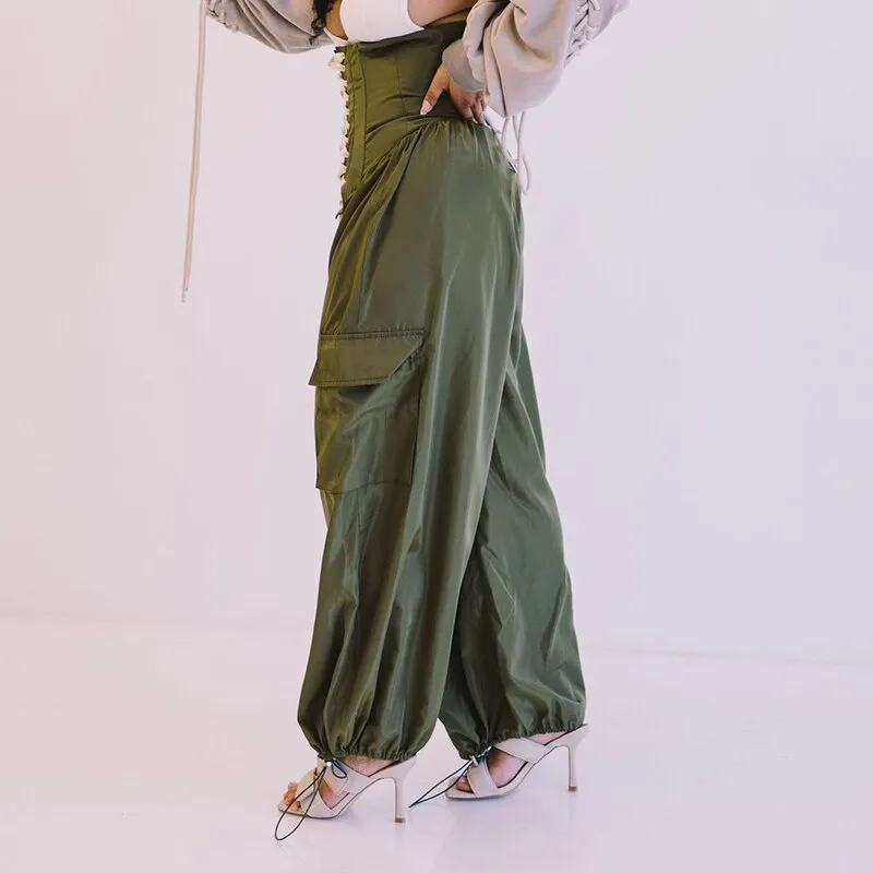 High Waist Corset Harem Pants