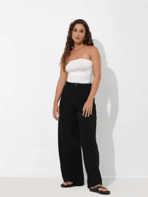 High Waist Seam Detailed Leg Pant