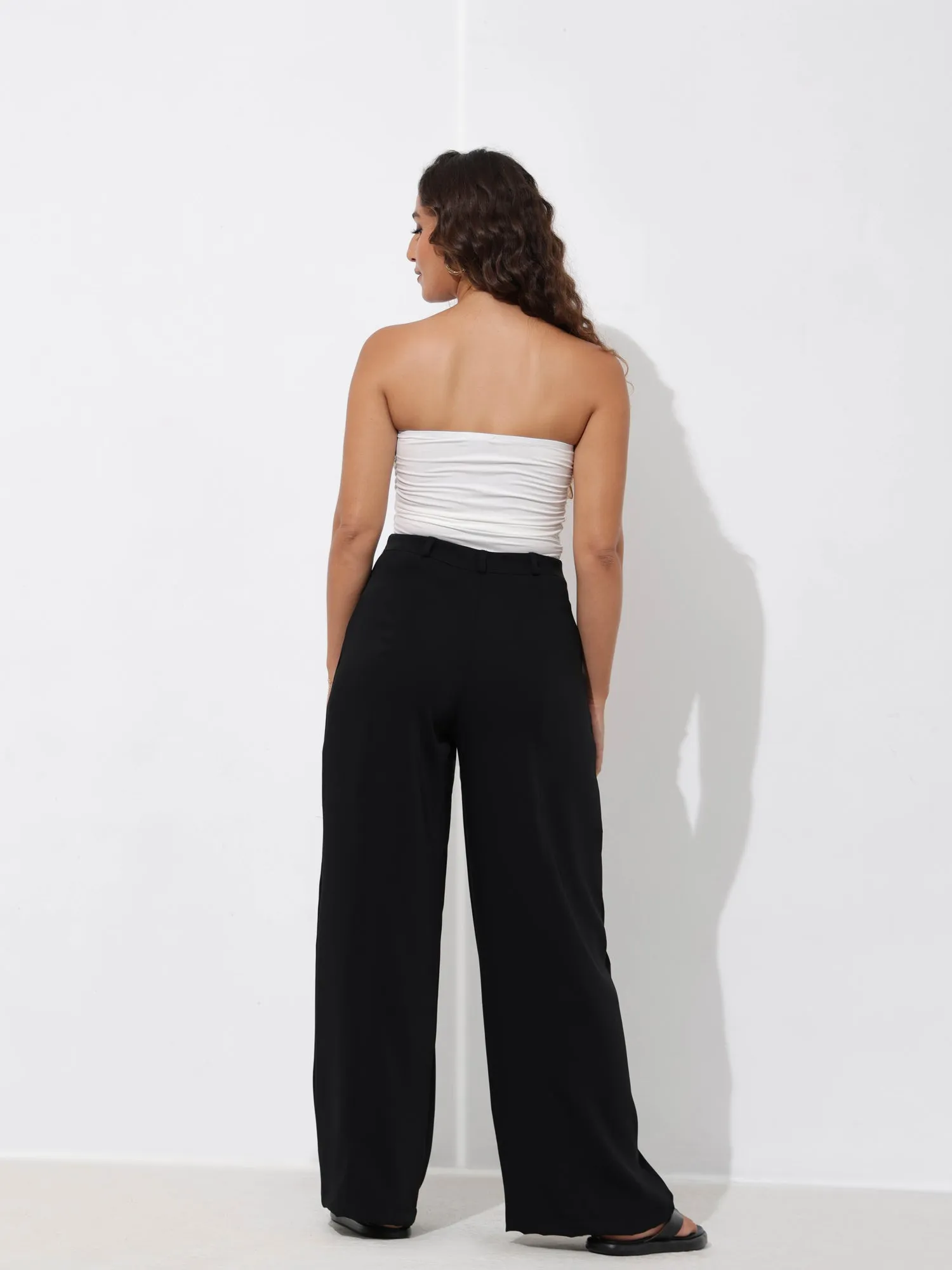 High Waist Seam Detailed Leg Pant