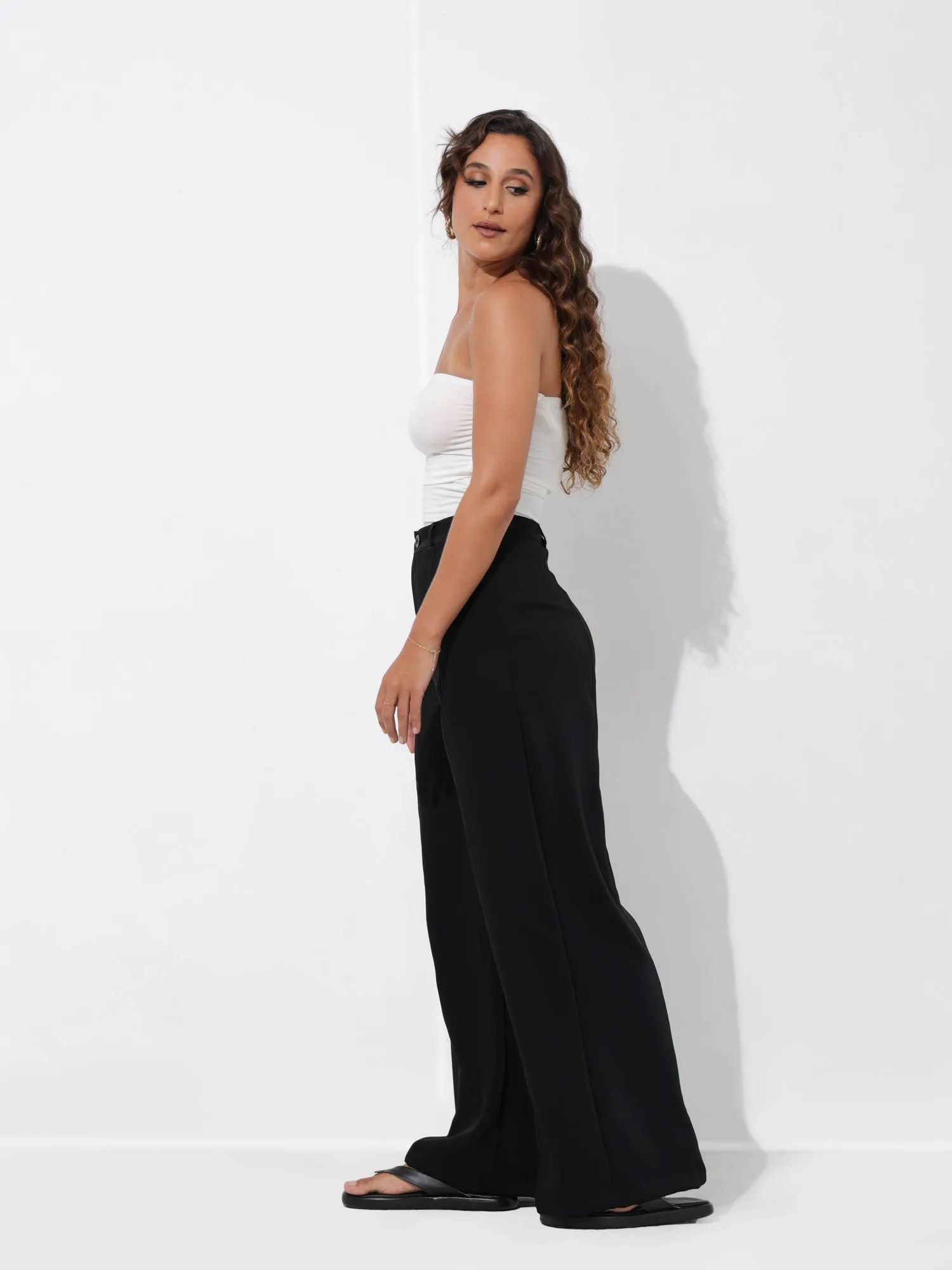 High Waist Seam Detailed Leg Pant