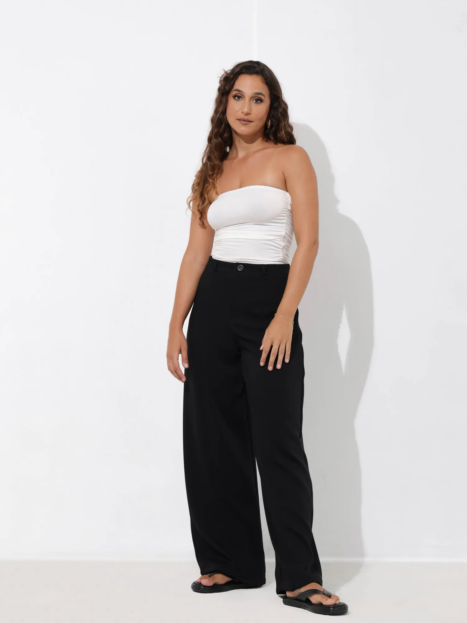 High Waist Seam Detailed Leg Pant