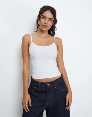 Jasila Vest Top in White